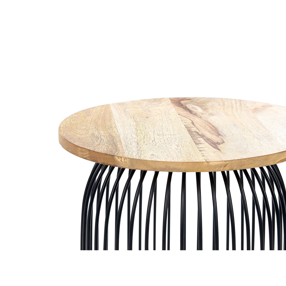 Stolik pomocniczy drewno mango jasne z czarnym WILLS