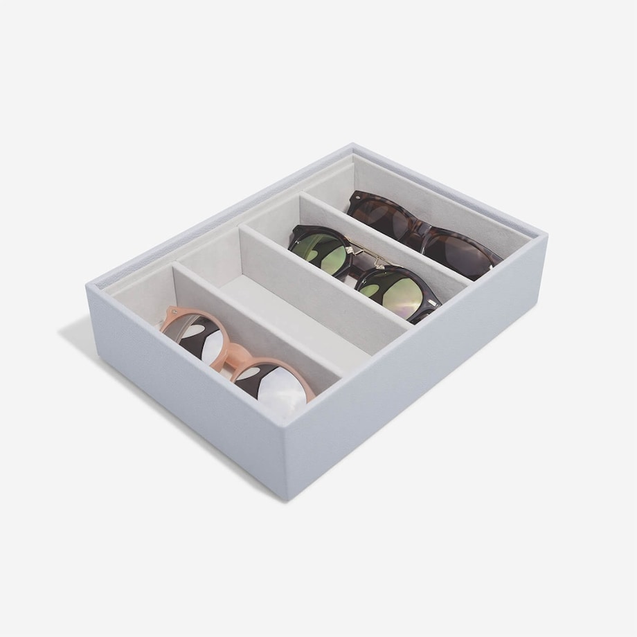 Pudełko na okulary Stackers Classic lawendowe 4 komorowe