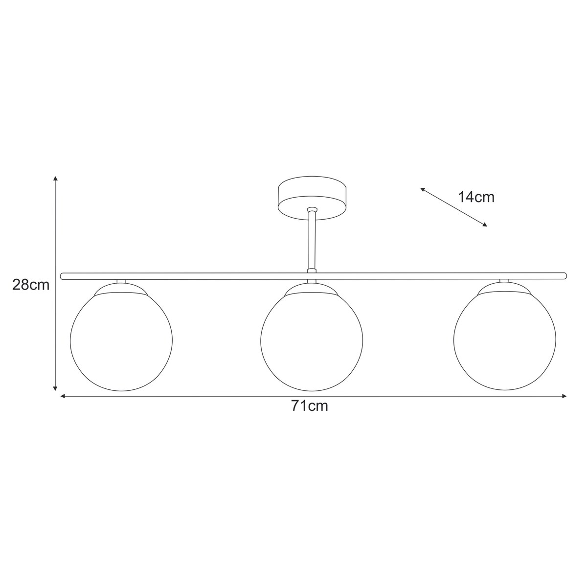 Lampa sufitowa K-5169 z serii GAMMA