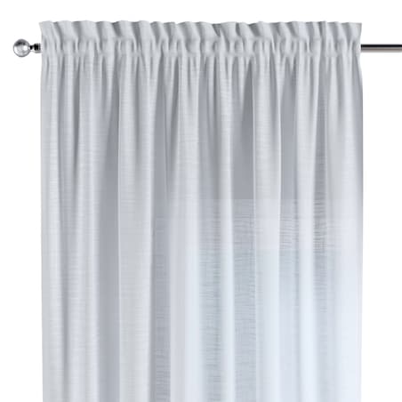 Zasłona na kanale z grzywką 1 szt. 130x245 prześwitujący biały