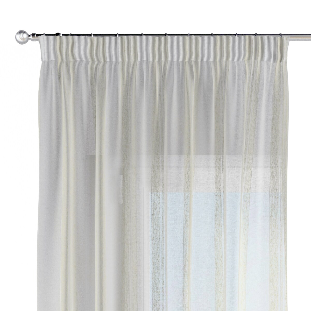 Zasłona na taśmie marszczącej 1 szt. 130x260 kremowy