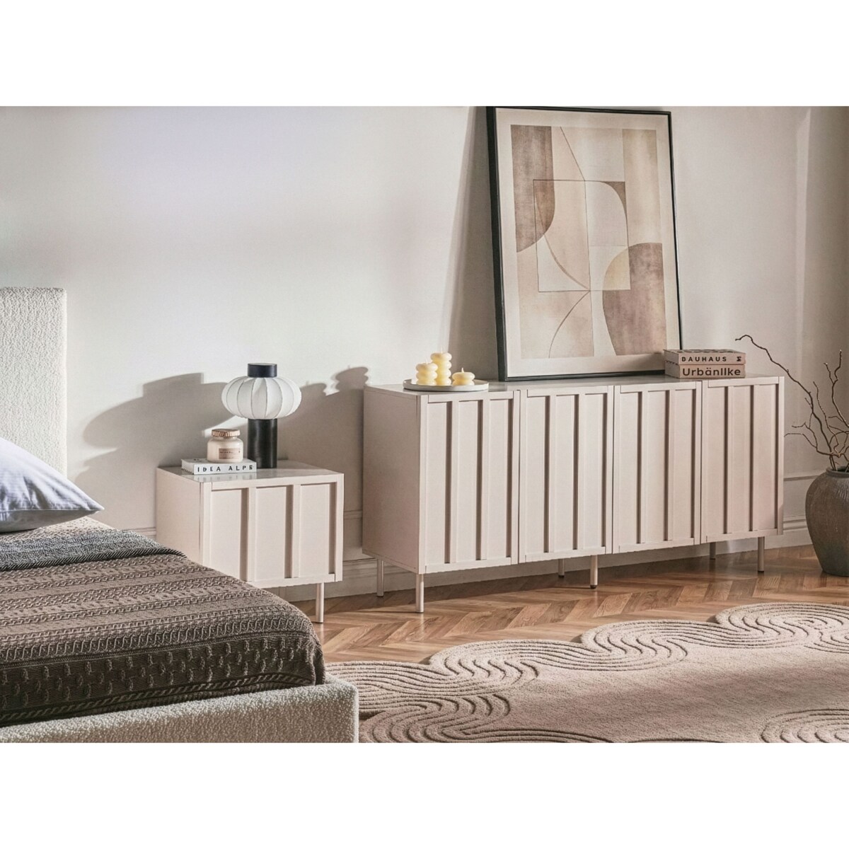 Szafka nocna CLUNES Jasnobeżowy