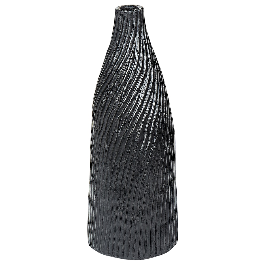Wazon dekoracyjny FLORENTIA Ceramika 50 cm Czarny