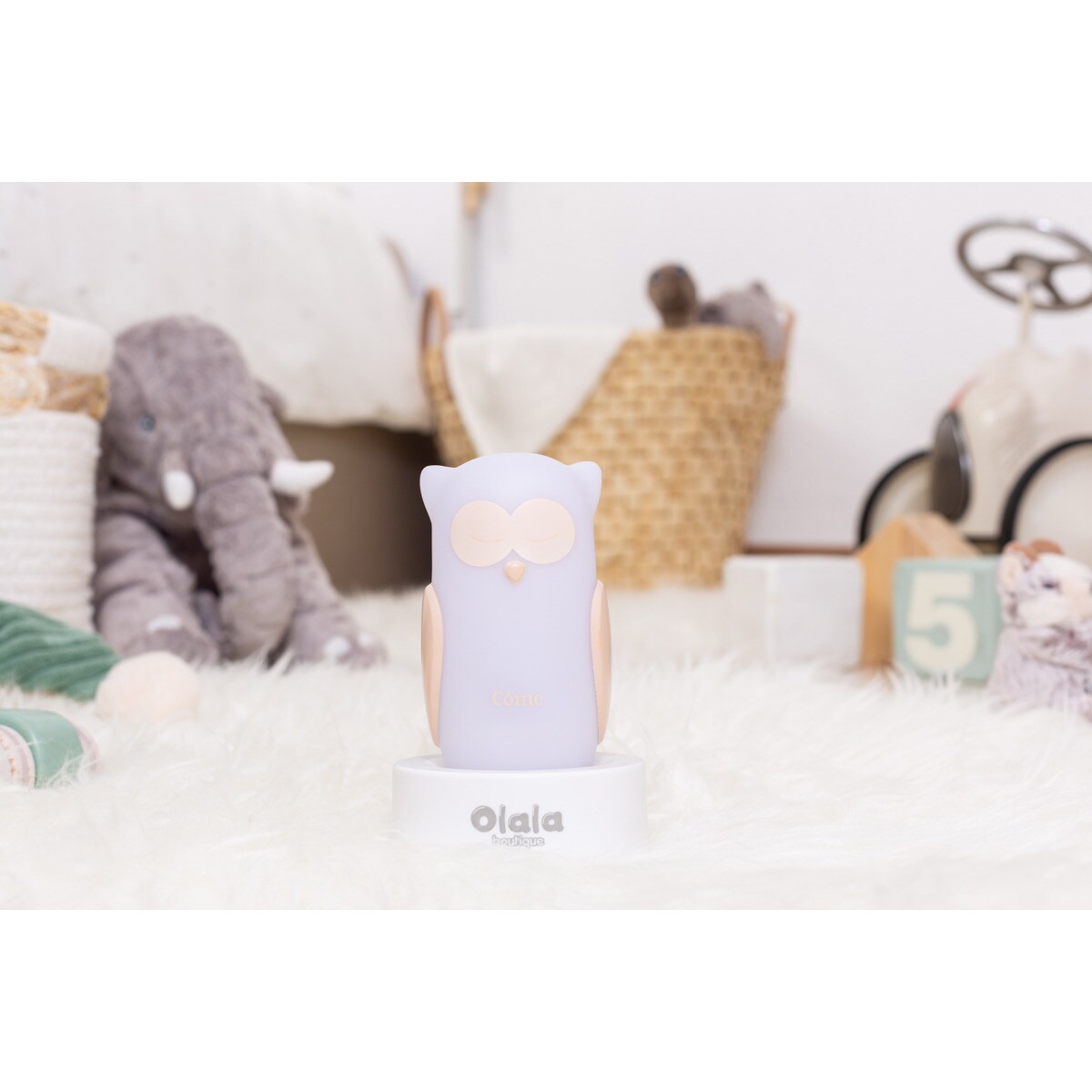 Lampka nocna LED - OLALA - Sowa Come, biała
