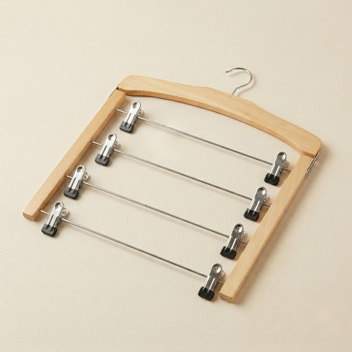 Drewniany wieszak FRONIV, 4 piętrowy