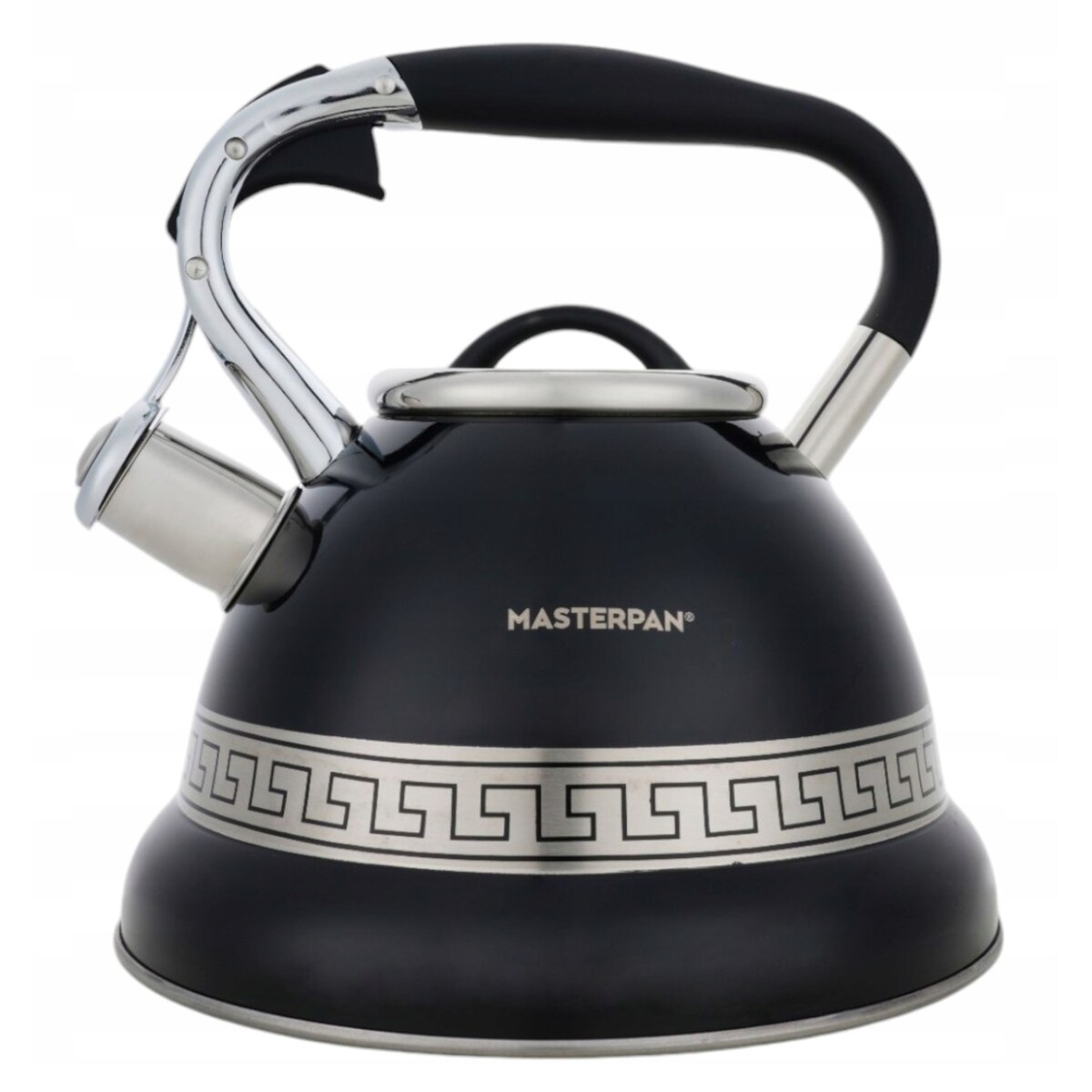 Duży Czarny Tradycyjny Czajnik Z Gwizdkiem Stalowy 3L Na Indukcję Gaz