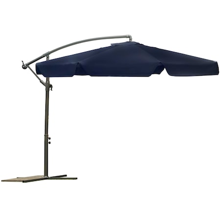 Parasol ogrodowy składany z wysięgnikiem 8 segmentów ø350cm granatowy Plonos