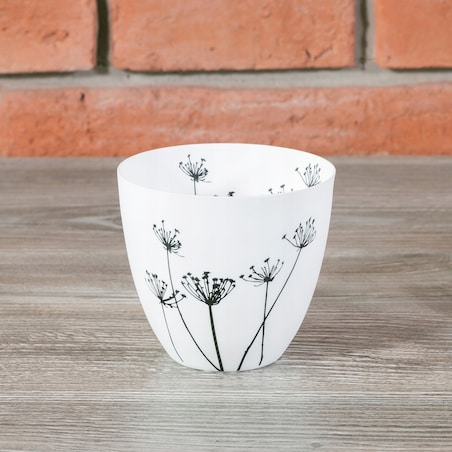 ŚWIECZNIK tealight KWIATY ceramika