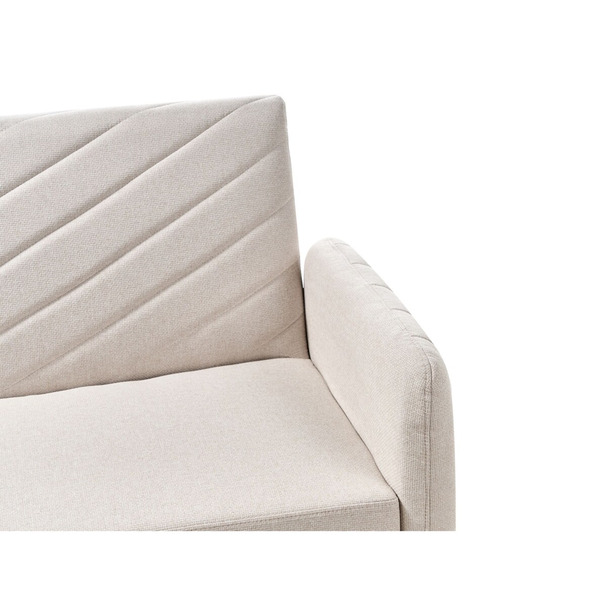 Sofa rozkładana SENJA Jasnobeżowy Len syntetyczny