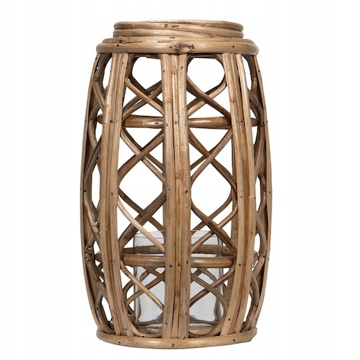 LAMPION BAMBUSOWY styl boho naturalny wys. 37cm