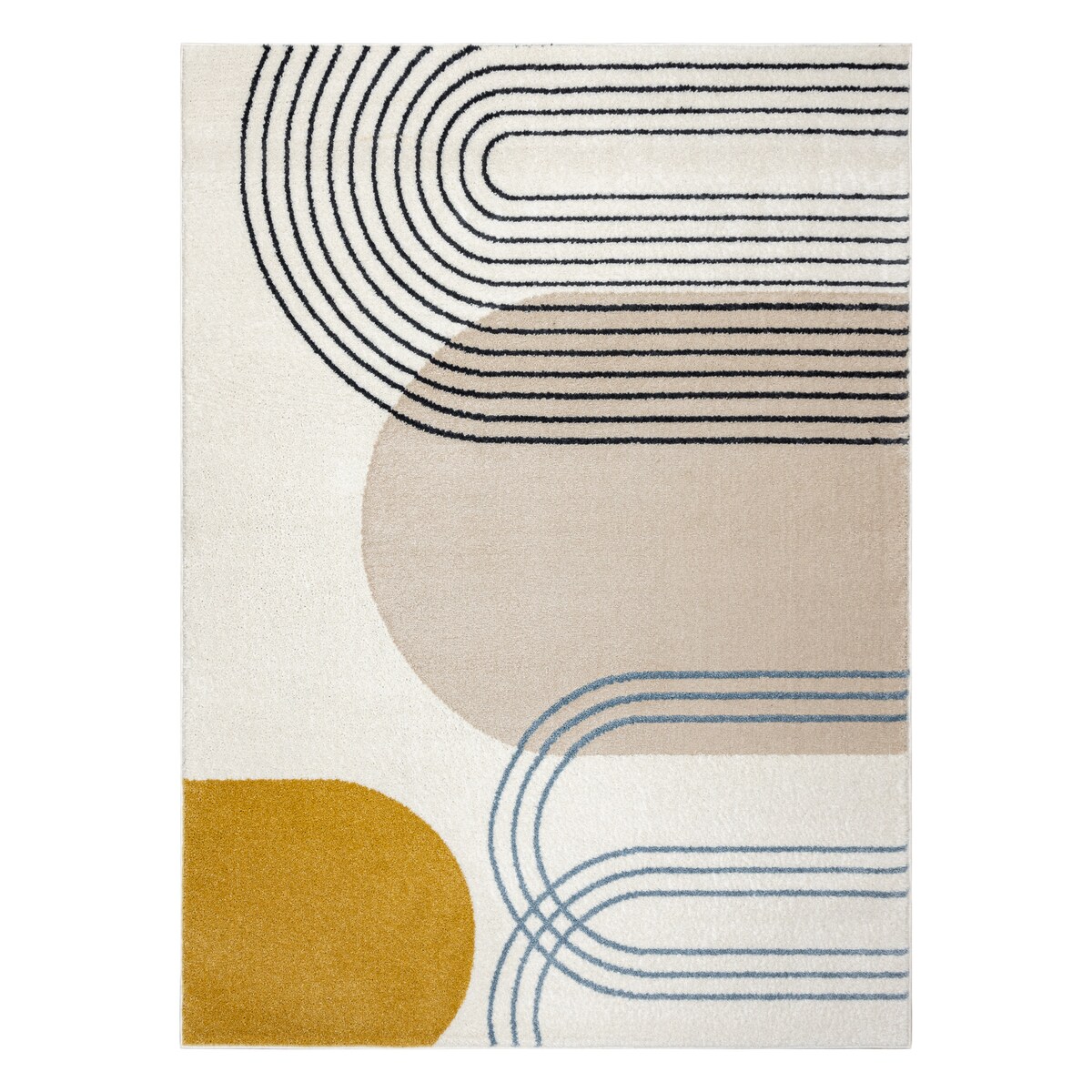 Dywan FUSION 7157 biały / złoty - 180x270 cm