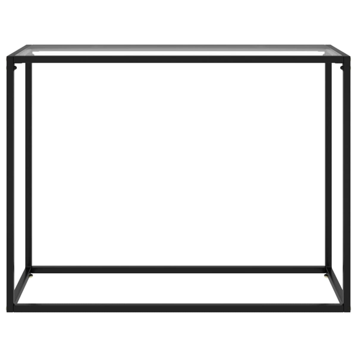 vidaXL Stolik konsolowy, przezroczysty, 100x35x75 cm, szkło hartowane