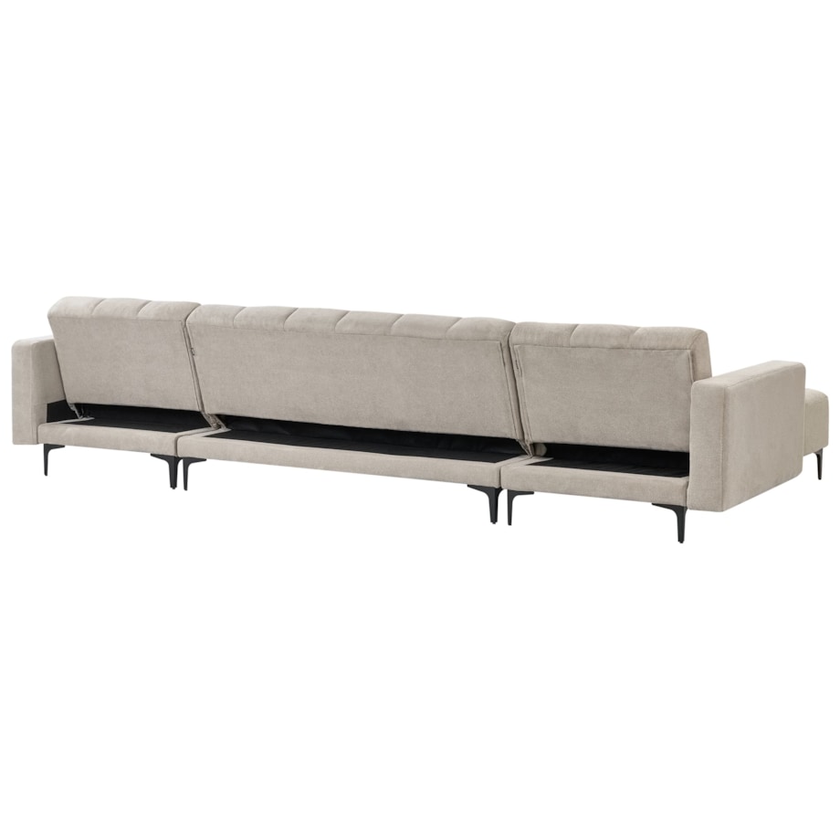 Sofa w kształcie U ALNES Beżowy Symetryczny