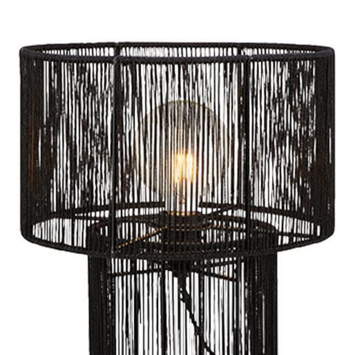 Stojąca lampa stołowa Soga 108768 Markslojd salonowa juta czarny