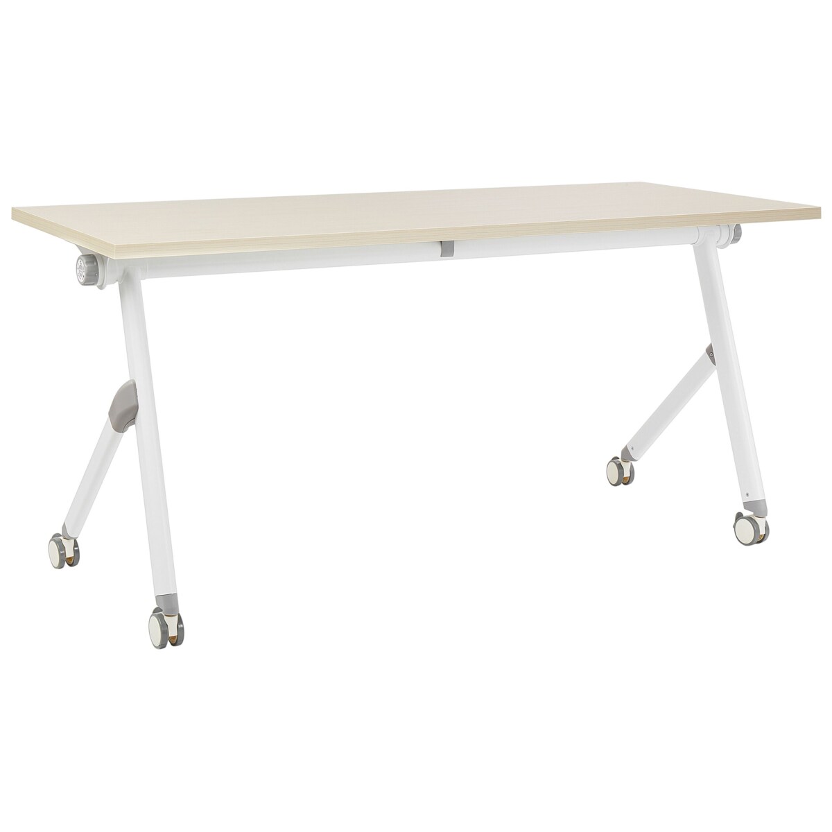 Składane biurko BENDI Jasnobrązowy 160 cm 60 cm Z kółkami