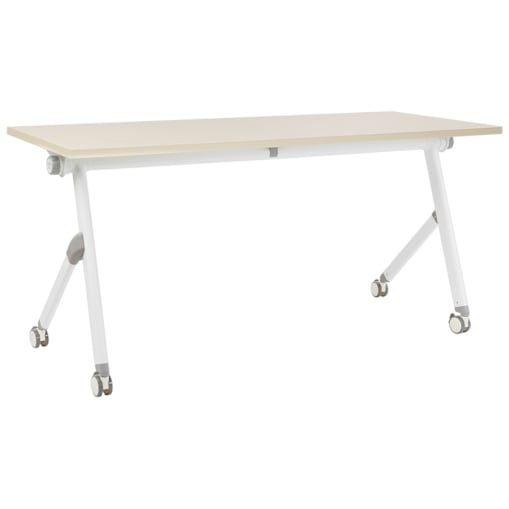 Składane biurko BENDI Jasnobrązowy 160 cm 60 cm Z kółkami
