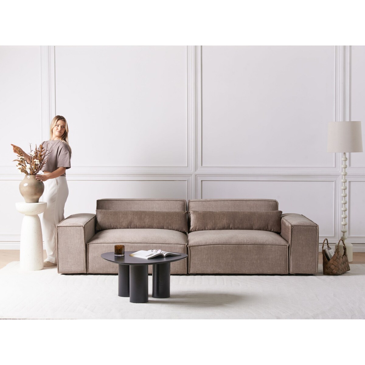 Moduł narożny HELLNAR Jasnobrązowy Lewostronny