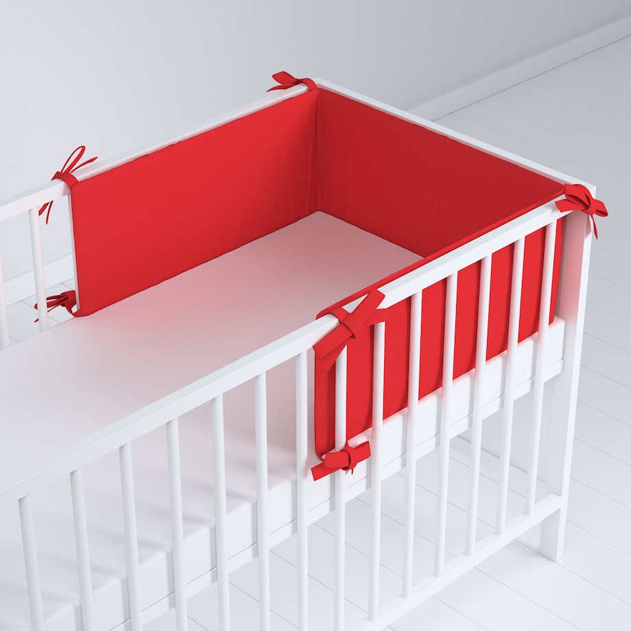 Ochraniacz do łóżeczka, czerwony, 180x30cm, Happiness