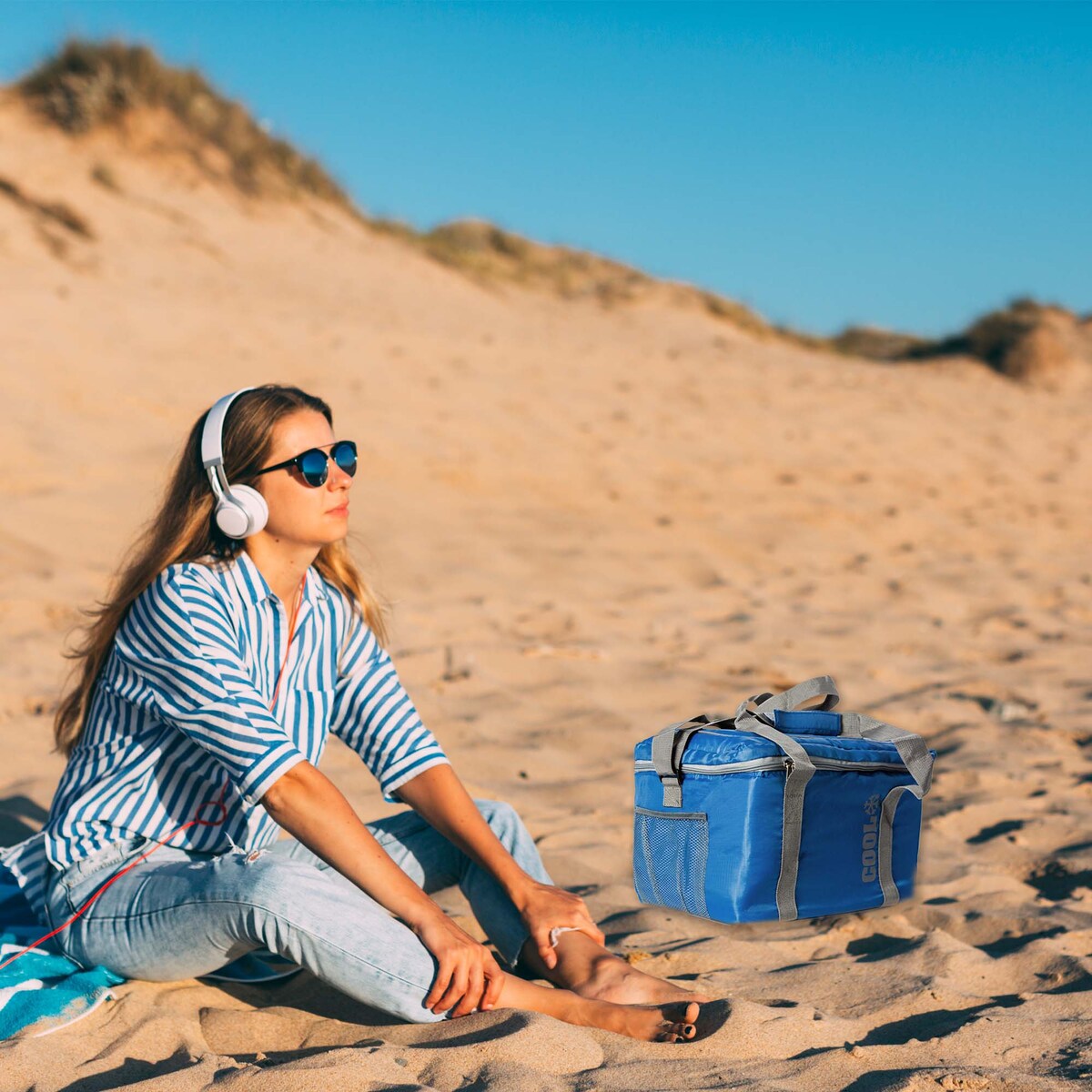 Torba Termiczna Termoizolacyjna Duża Turystyczna Na Plażę Piknik 24 L