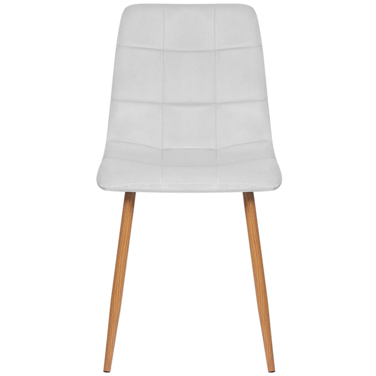 Krzesło tapicerowane do salonu szare welurowe pikowane