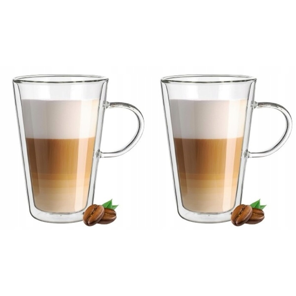 2x SZKLANKA KUBEK termiczna 250 ml podwójna ścianka na kawę herbatę napoje