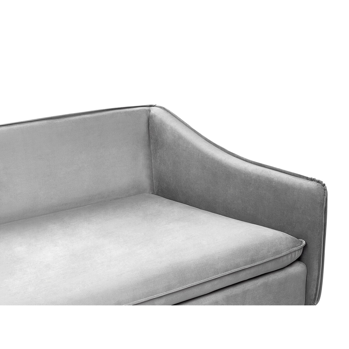 Sofa welurowa jasnoszara AURE