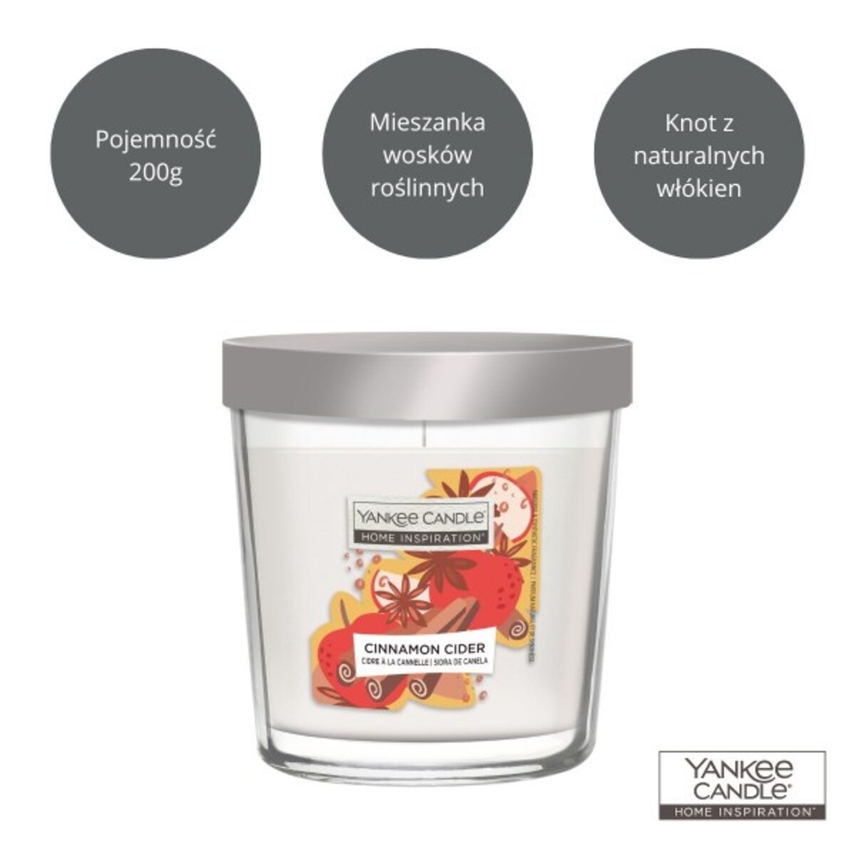 HI VALUE świeca średnia CINNAMON CIDER