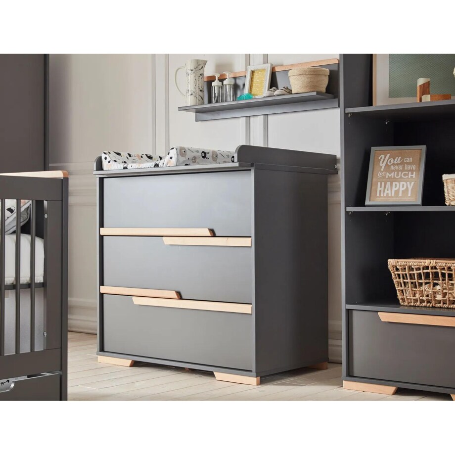 Komoda dla dzieci SNAP 100 trzyszufladowa-szary