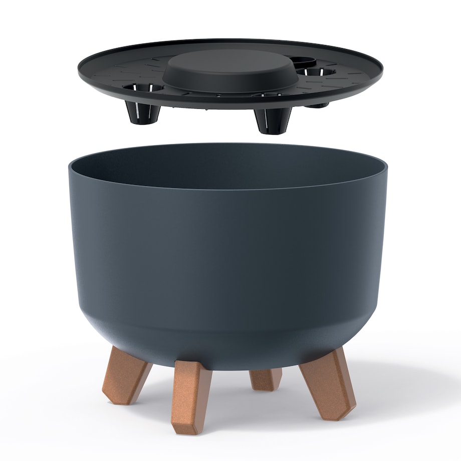 Donica Misa Na Nóżkach Doniczka Antracyt 23,8 Cm