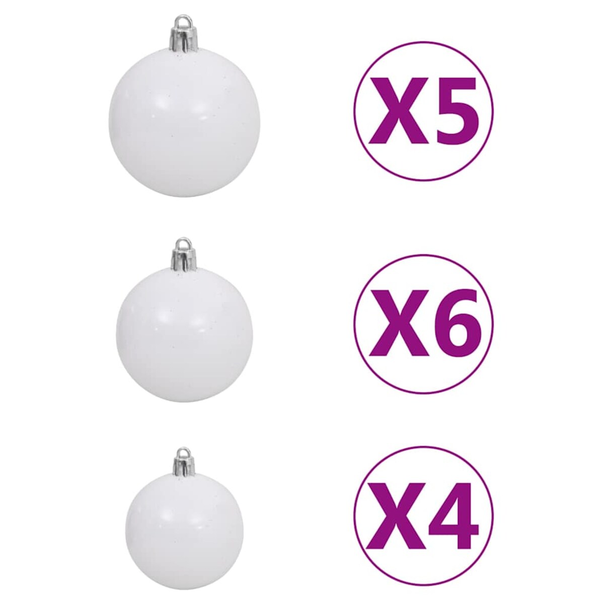vidaXL Sztuczna choinka z lampkami i bombkami, 150 cm, zielona