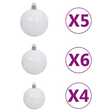 vidaXL Sztuczna choinka z lampkami i bombkami, 150 cm, zielona