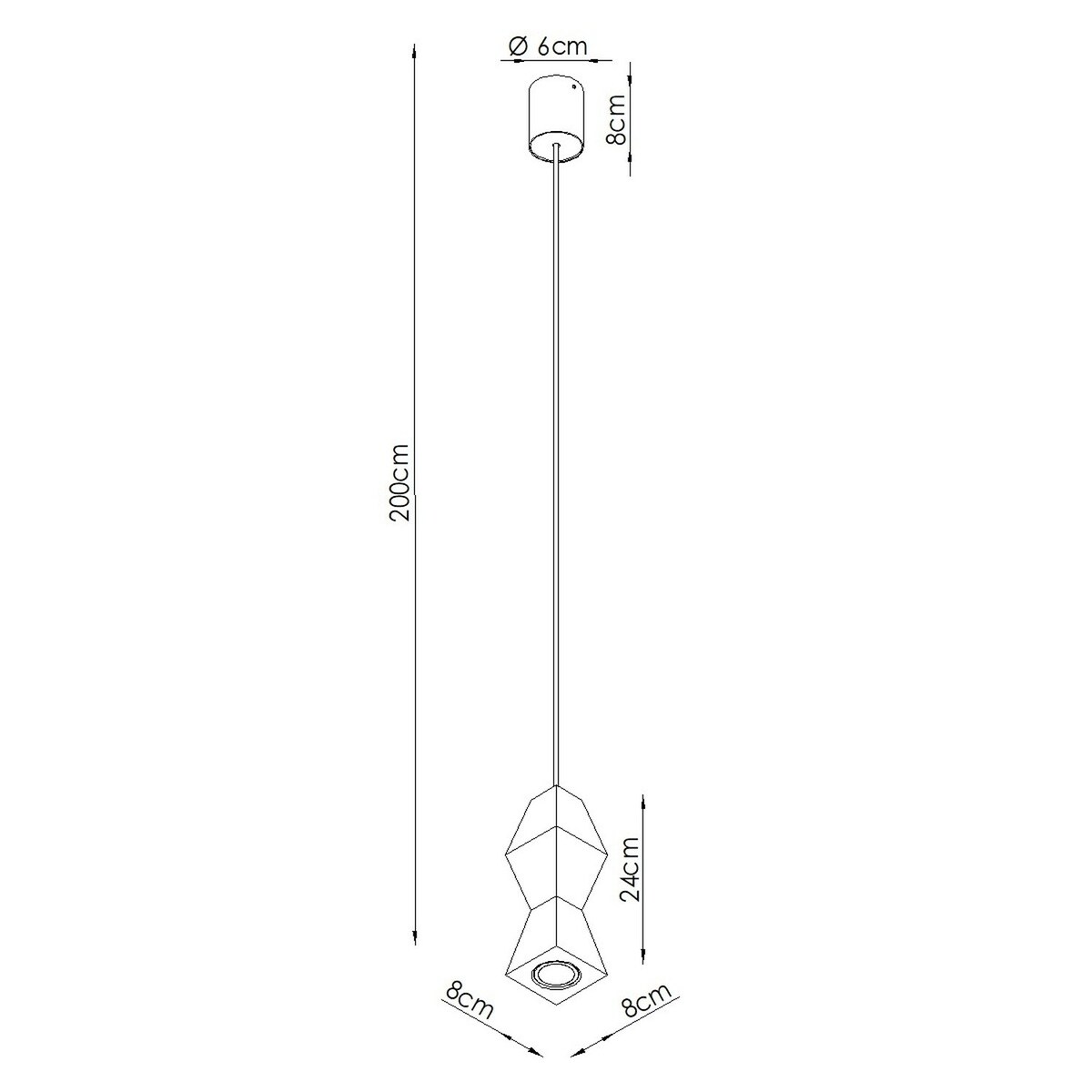 Lampa wisząca KUBBE mała S
