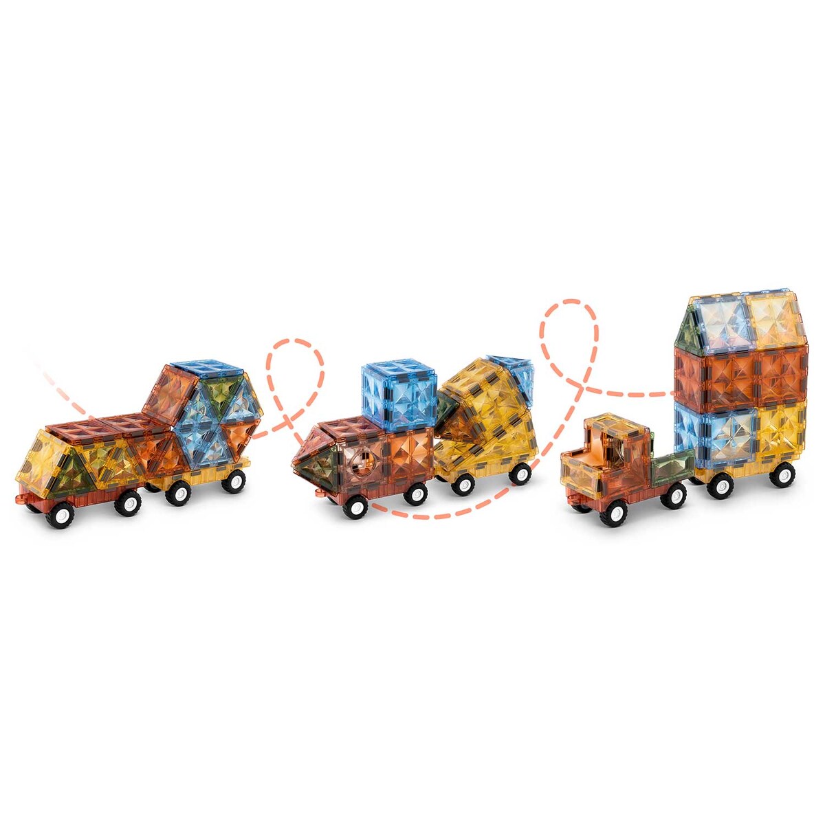 Klocki magnetyczne edukacyjne konstrukcyjne auto 3d Ricokids