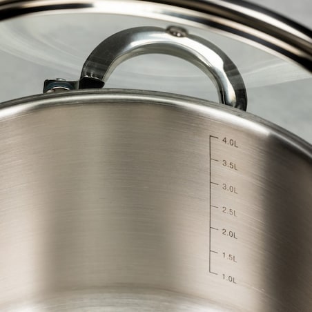 Garnek stalowy z pokrywką indukcja gaz 14L 32cm KLAUSBERG