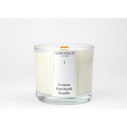 Świeca Zapachowa Sojowa No 1/Drewniany Knot/40hWanilia Paczula Cytryna 200g