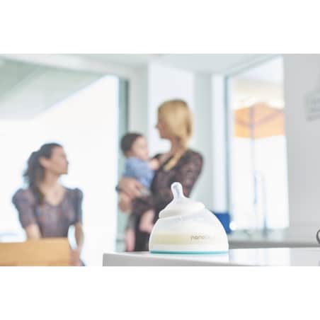 Smoczek silikonowy na butelkę Nanobebe - wolny przepływ - 2 szt.