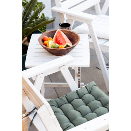 Poduszka na krzesło pikowana z wiązaniem ESSENTIEL, 40 x 40 cm
