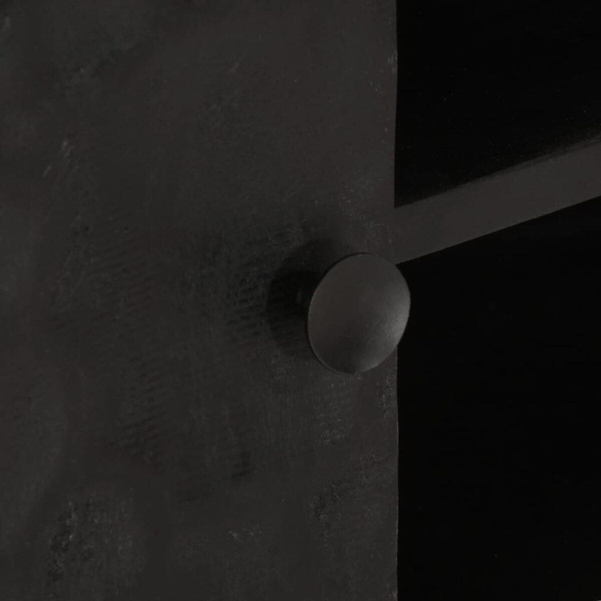 vidaXL Szafka pod TV, czarna, 110x30x40 cm, lite drewno mango i żelazo