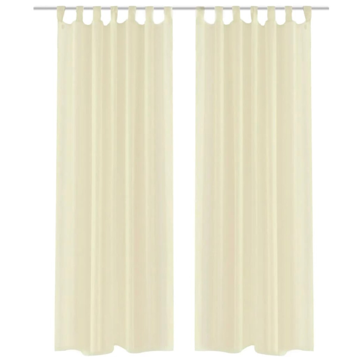 130202 Kremowa Prosta zasłona 140 x 245 cm 2 szt