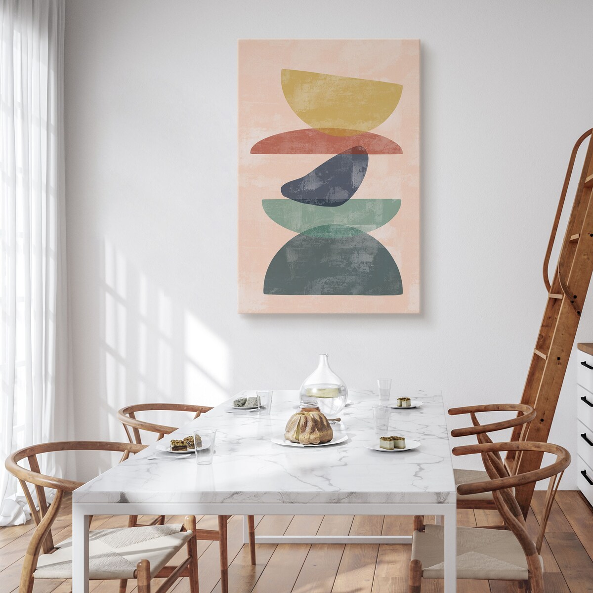 Obraz Kolorowe Skały Imitacja Boho Kamieni 30x40cm