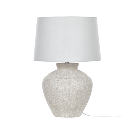 Lampa stołowa ceramiczna kremowa CAINE