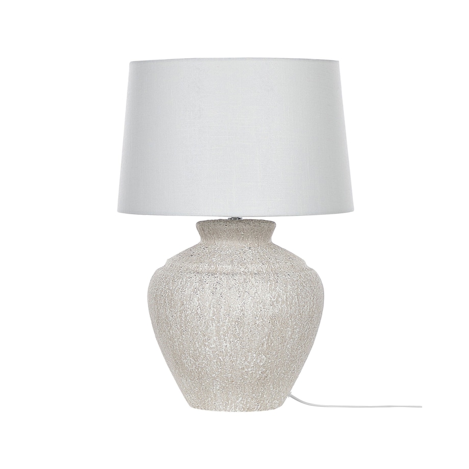 Lampa stołowa ceramiczna kremowa CAINE