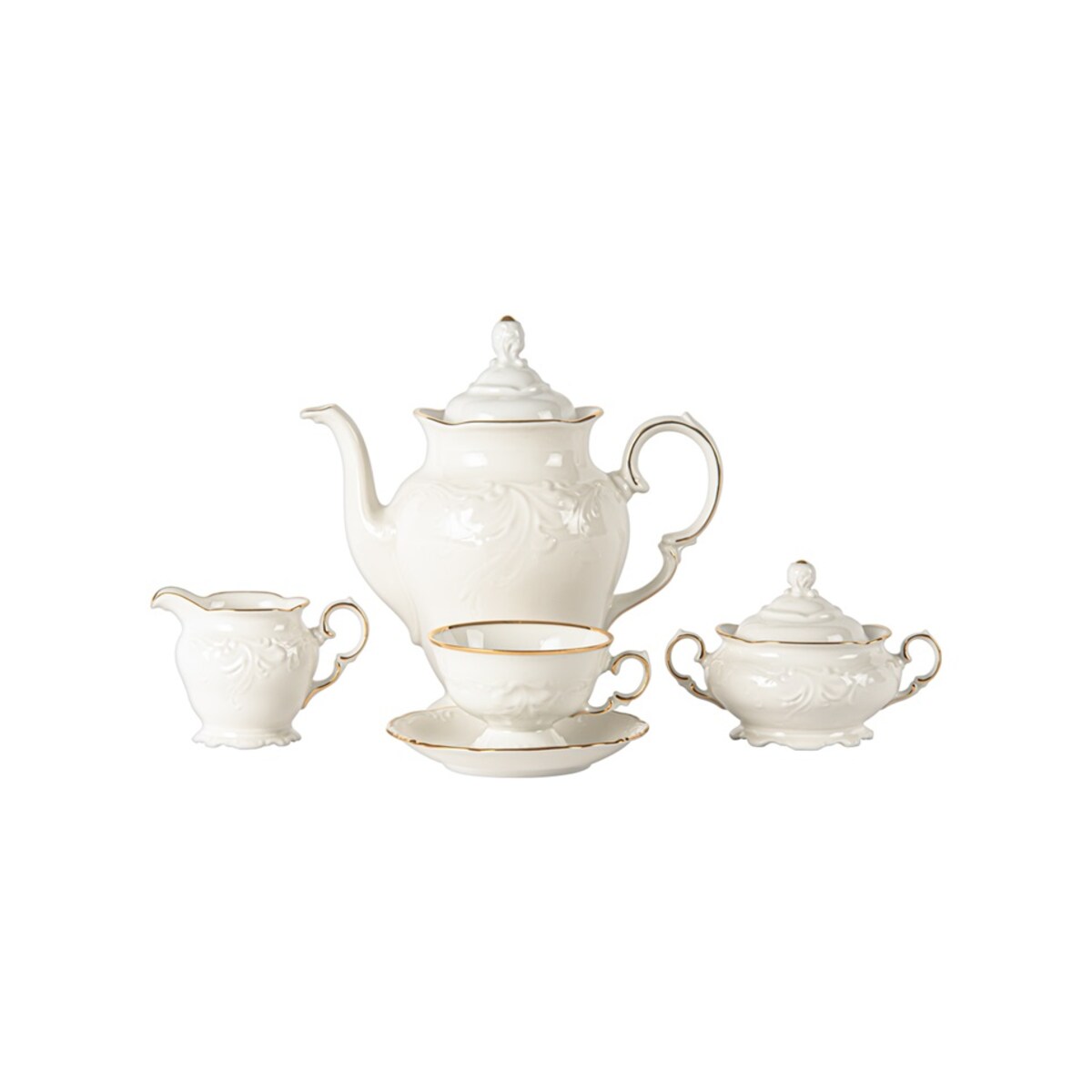 Garnitur do kawy dla 12 osób 39 el. Fryderyka Ivory 3617