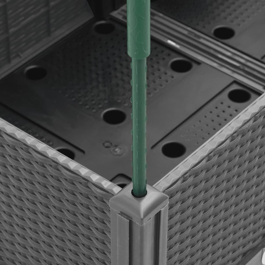 vidaXL Donica ogrodowa z kratką, jasnoszara, 40x40x142,5 cm, PP