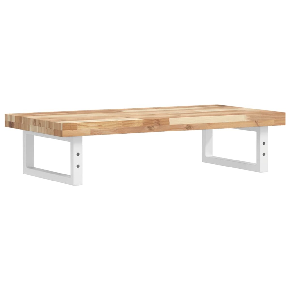 vidaXL Półka ścienna pod umywalkę, stal i lite drewno akacjowe