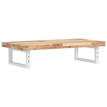 vidaXL Półka ścienna pod umywalkę, stal i lite drewno akacjowe