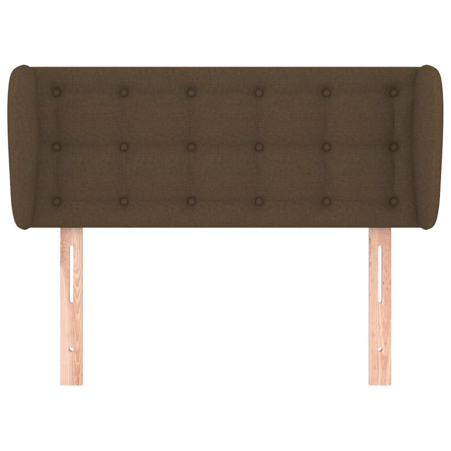 vidaXL Zagłówek uszak, ciemnobrązowy, 103x23x78/88 cm, tkanina