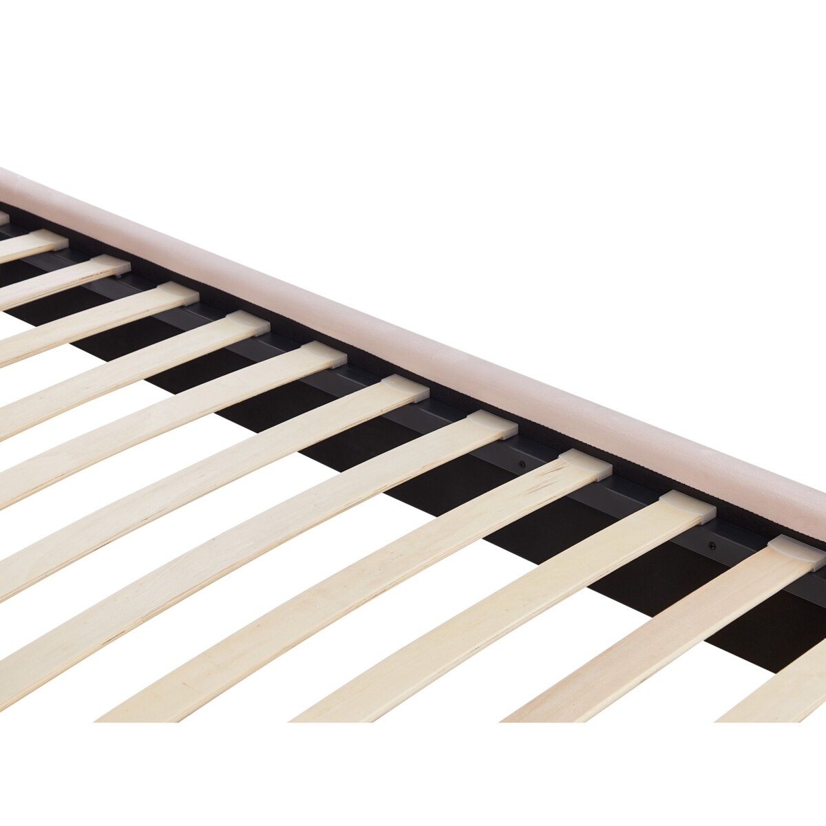 Łóżko welurowe 140 x 200 cm różowe LUNAN