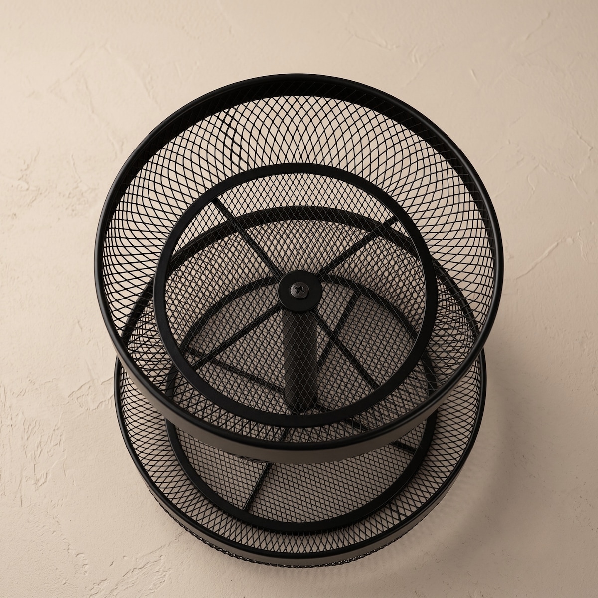 Patera na owoce dwupoziomowa metalowa, Ø 30 x 32 cm