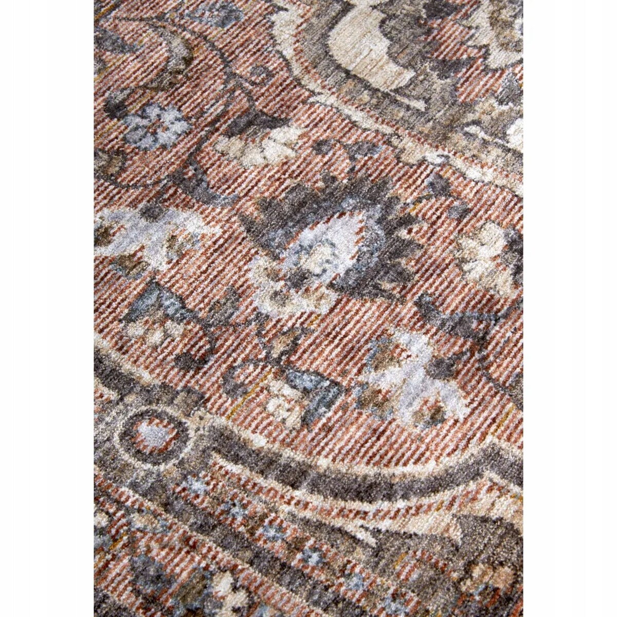 Dywan tradycyjny do salonu 160x225cm,klasyczny czerwono kremowy z frędzlami